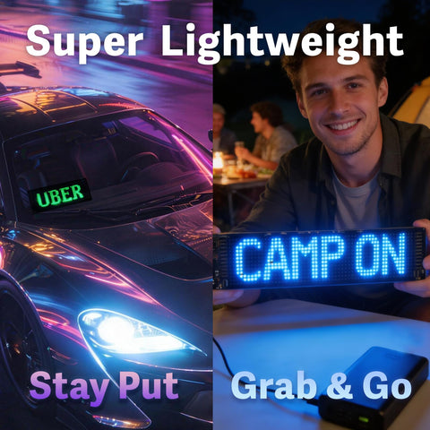 MasterAkoh LED Sign powered by USB 5V for versatile setups.
