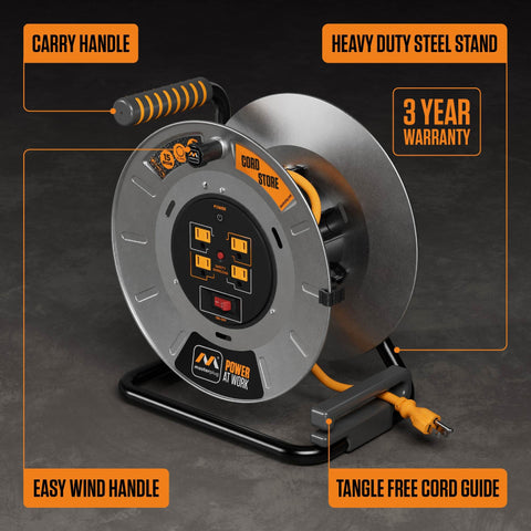 Masterplug safety overload breaker protects against power surges during work.