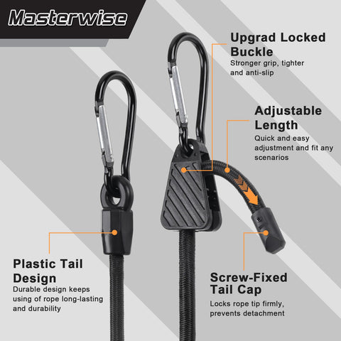 Masterwise 8-piece set ideal for luggage and truck cargo organization.