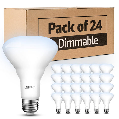 MASTERY MART BR30 LED bulbs with wide flood beam for even room lighting