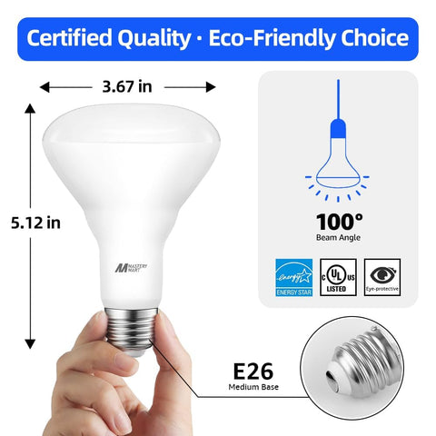MASTERY MART flicker-free and dimmable bulbs offer adjustable ambiance
