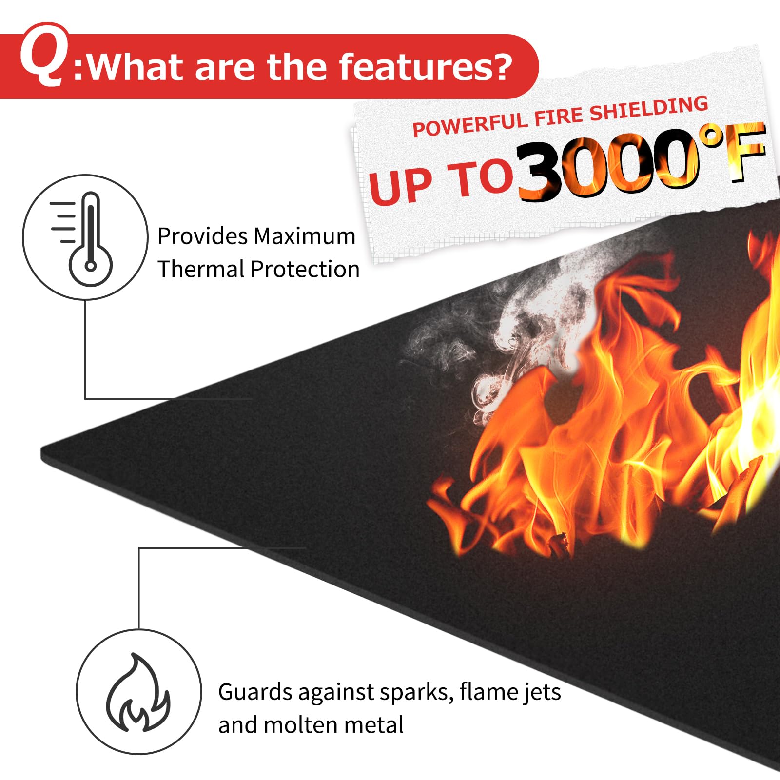 Matace fireproof shield blocks sparks on workbenches during brazing and metal fabrication.