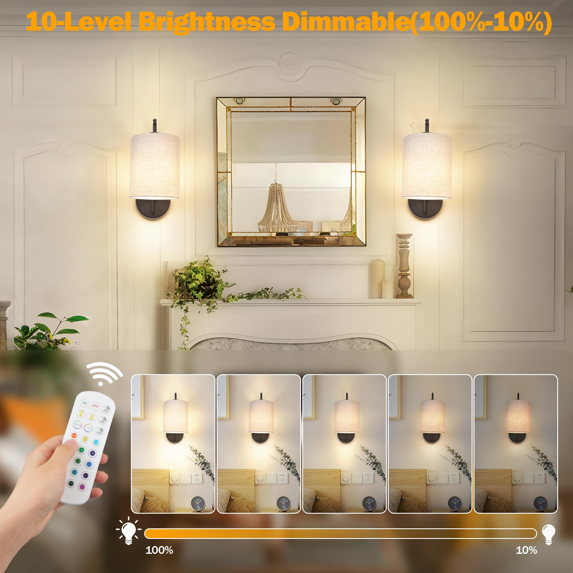 MATAMEYE linen shade wall lamp softens light