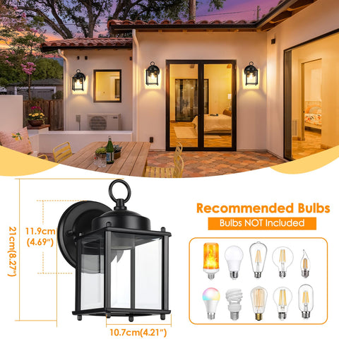MATAMEYE black finish exterior sconce adds durable weatherproof lighting to patios