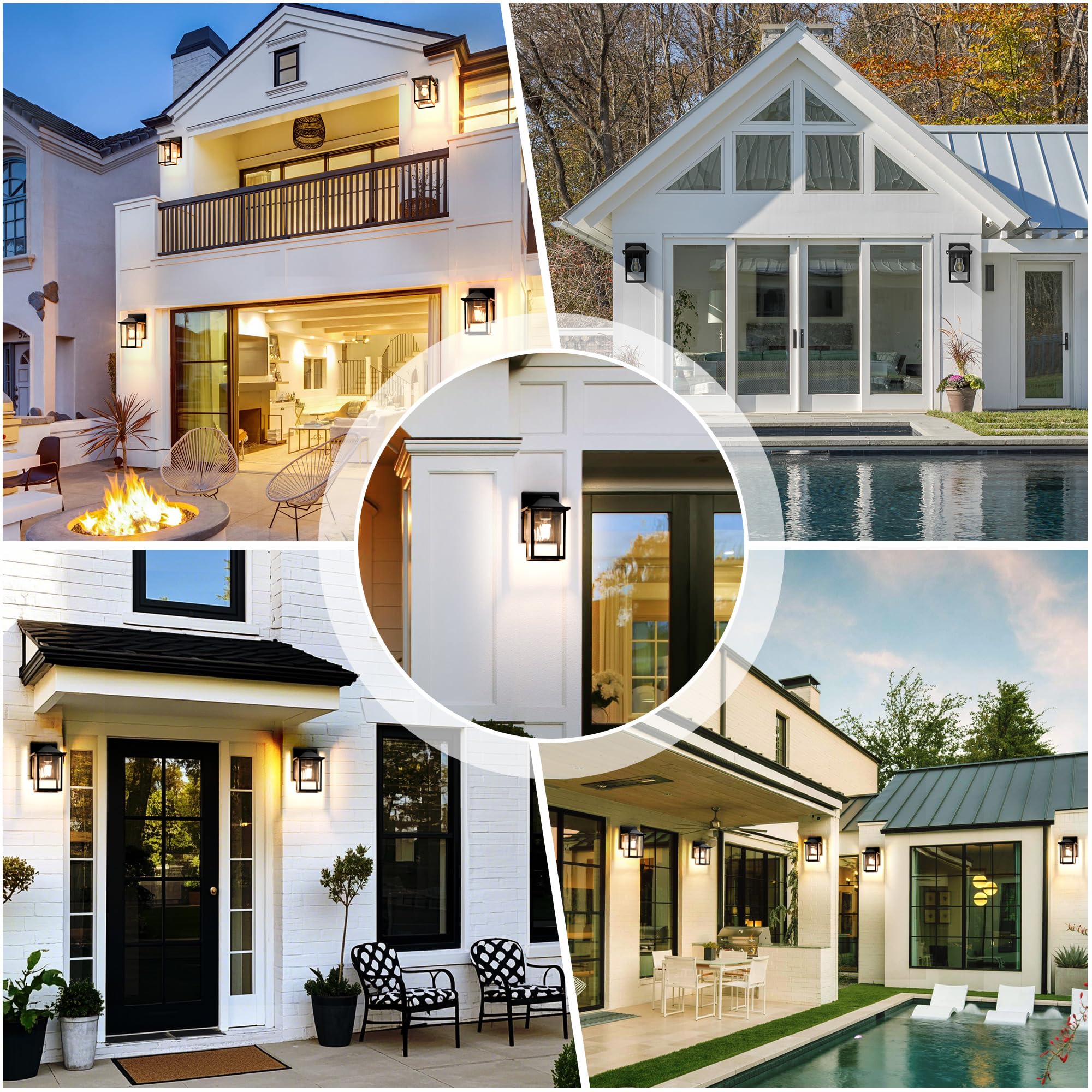 MATAMEYE outdoor wall lantern E26 socket compatibility with easy bulb replacement.