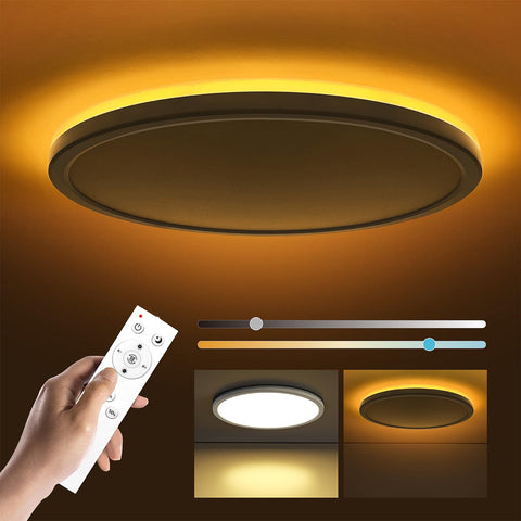 Matane 12in LED flush mount front view delivering clean overhead illumination