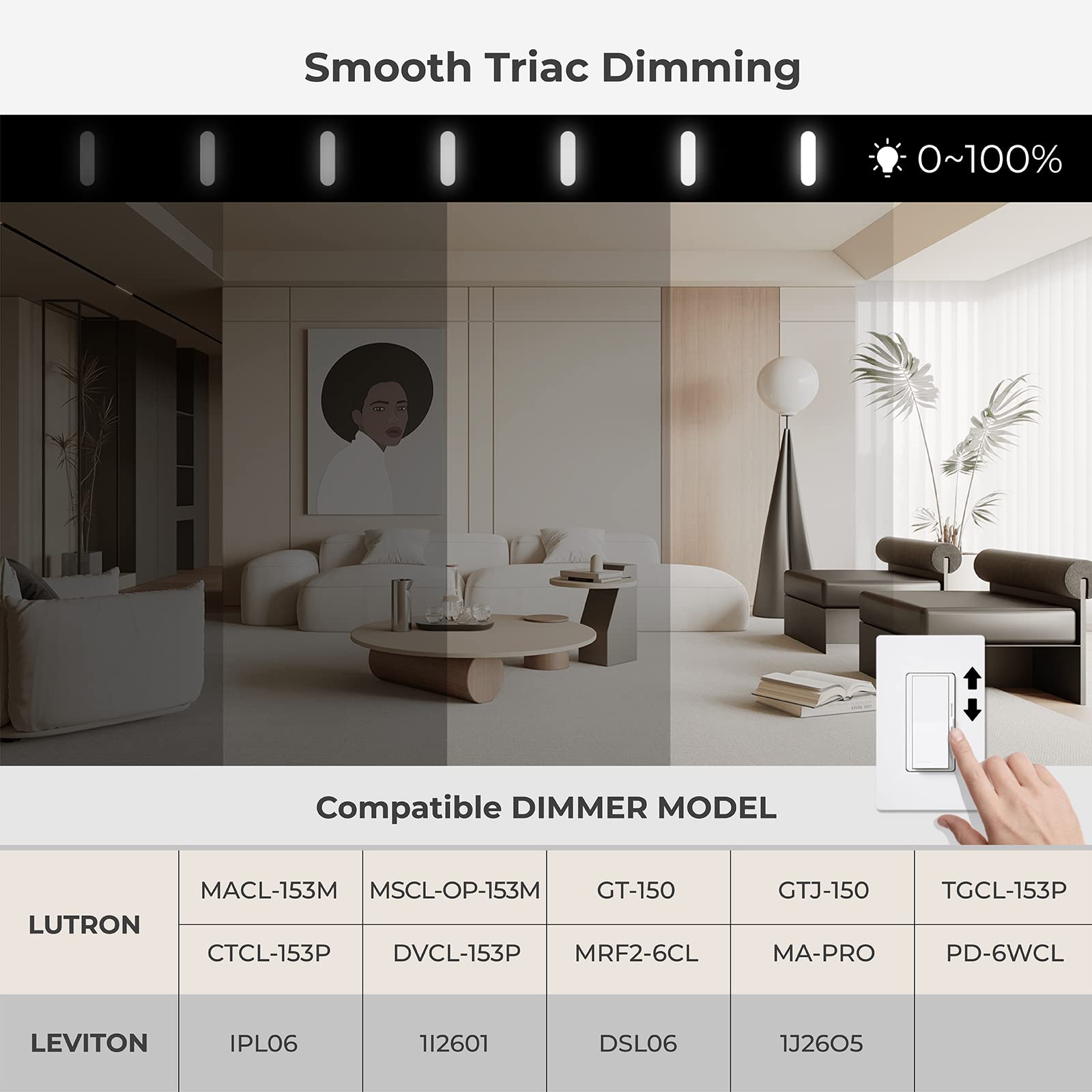 Matane installation hardware included for easy one-person ceiling mounting