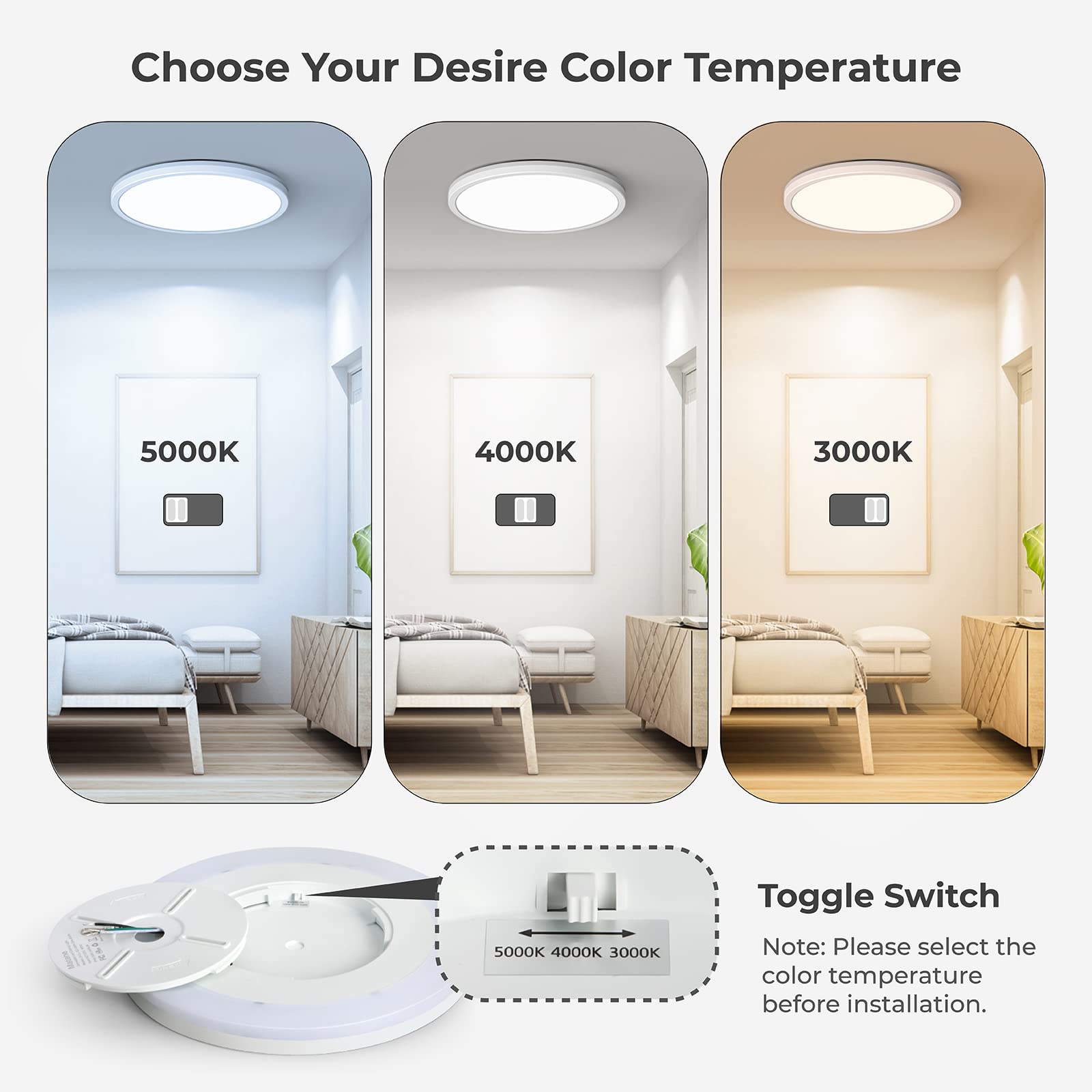 Bright 2400 lumens, 24W Matane LED beads illuminate larger spaces efficiently