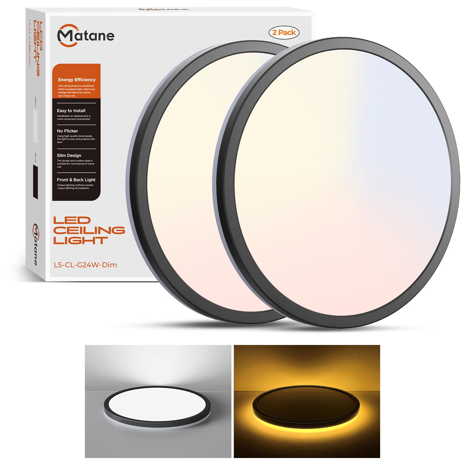 Matane LED flush mount with night light brightens bedrooms with a soft, inviting glow.