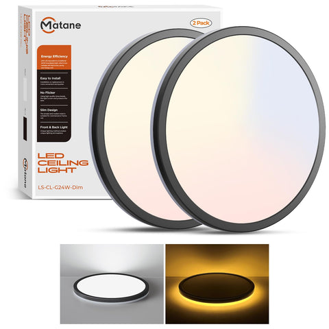 Matane LED flush mount with night light brightens bedrooms with a soft, inviting glow.