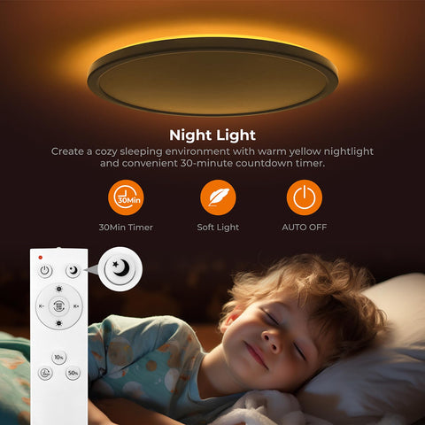 Matane 30-minute timer backlight supports peaceful pre-sleep lighting
