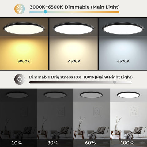 Matane adjustable color temperature from 3000K to 6500K for any mood.