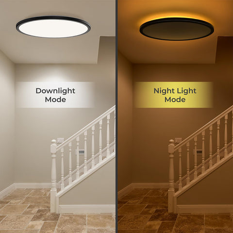 Matane ceiling light with remote control for easy brightness and color adjustments.