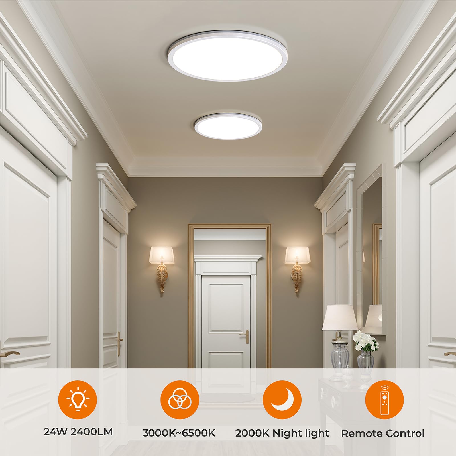 Matane 24W, 2400 lumens LED for efficient, long-lasting brightness