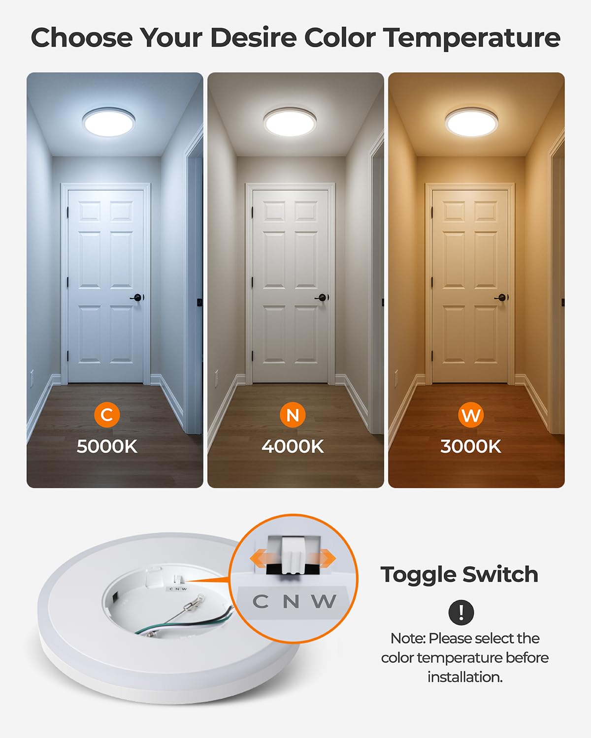 Matane 1800 lumen dimmable ceiling light suitable for living rooms