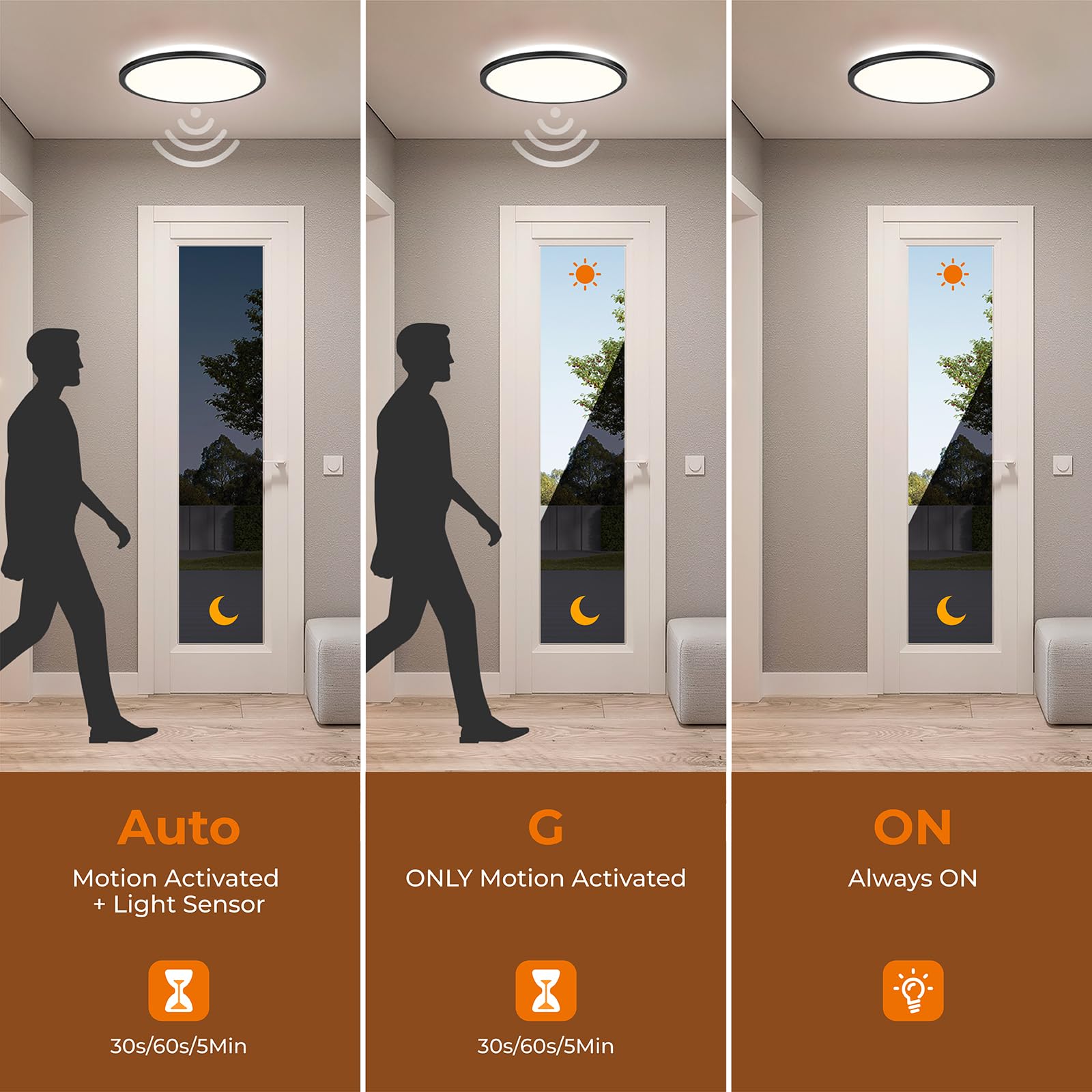 Matane LED ceiling light at 4000K natural white for daily tasks