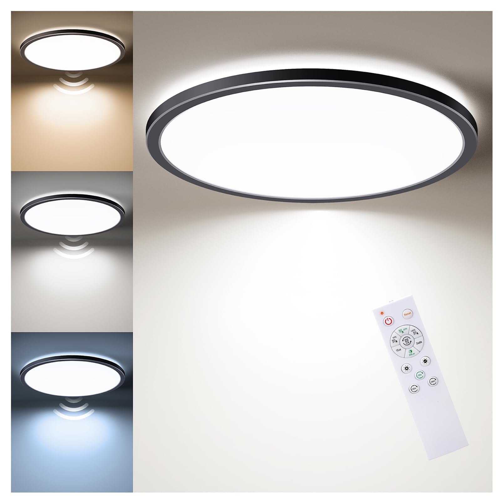 Matane motion sensor ceiling light with remote, ideal for hands-free lighting