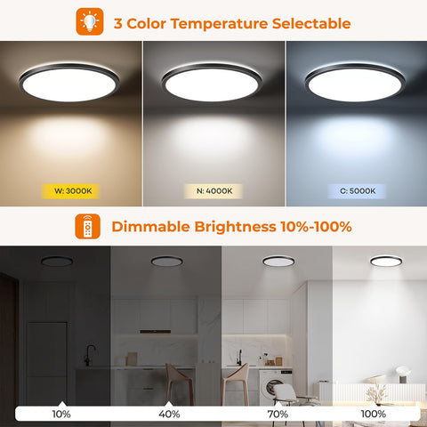 Matane 12-inch wired flush mount ceiling light in a modern finish
