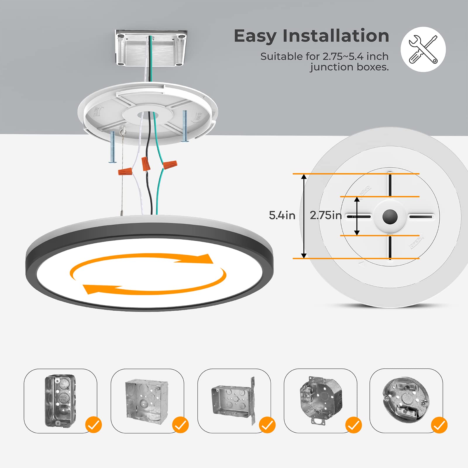 Matane ultra-thin black ceiling light fits modern decor beautifully