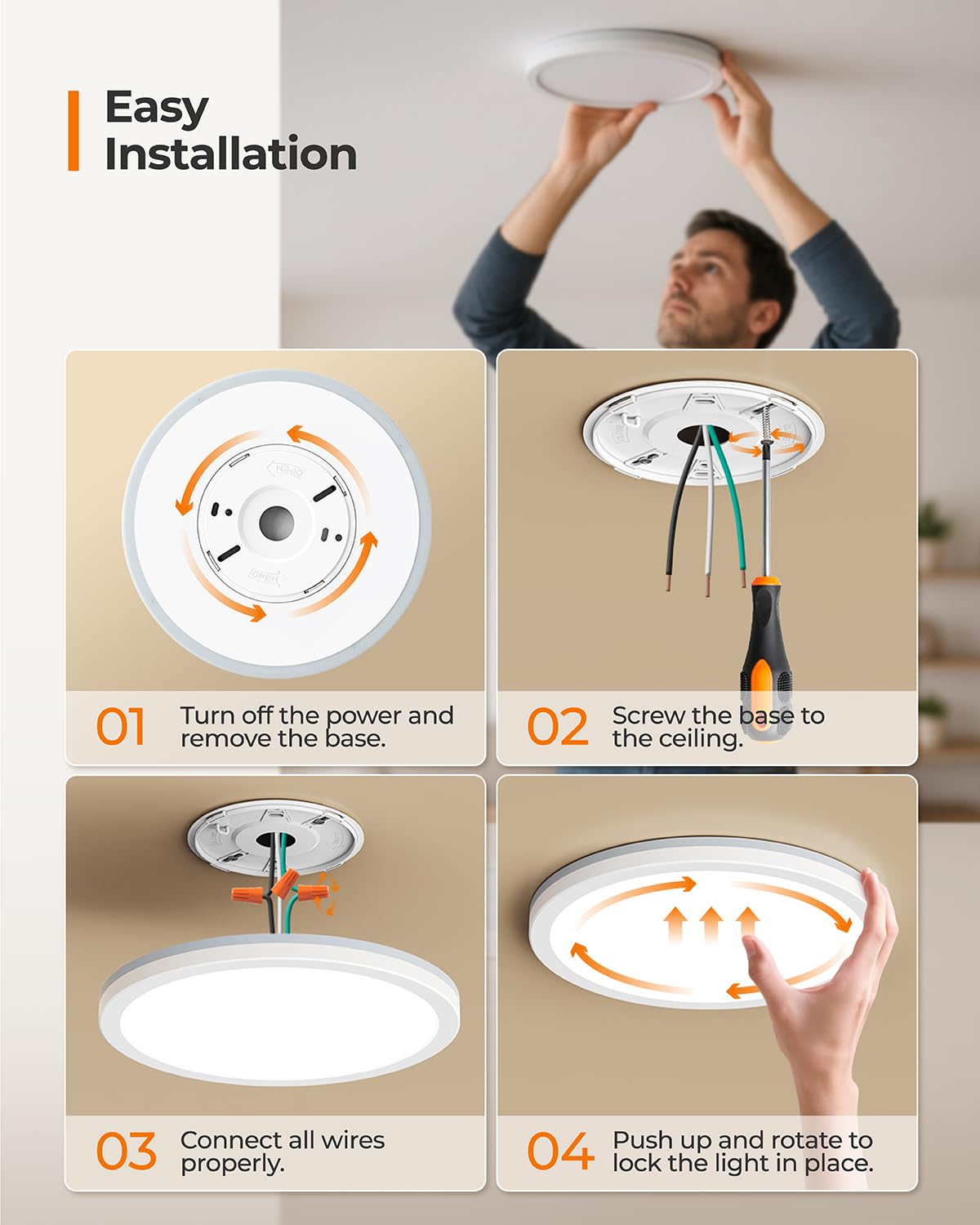 Matane ultra-thin 0.98 inch profile suits low ceilings