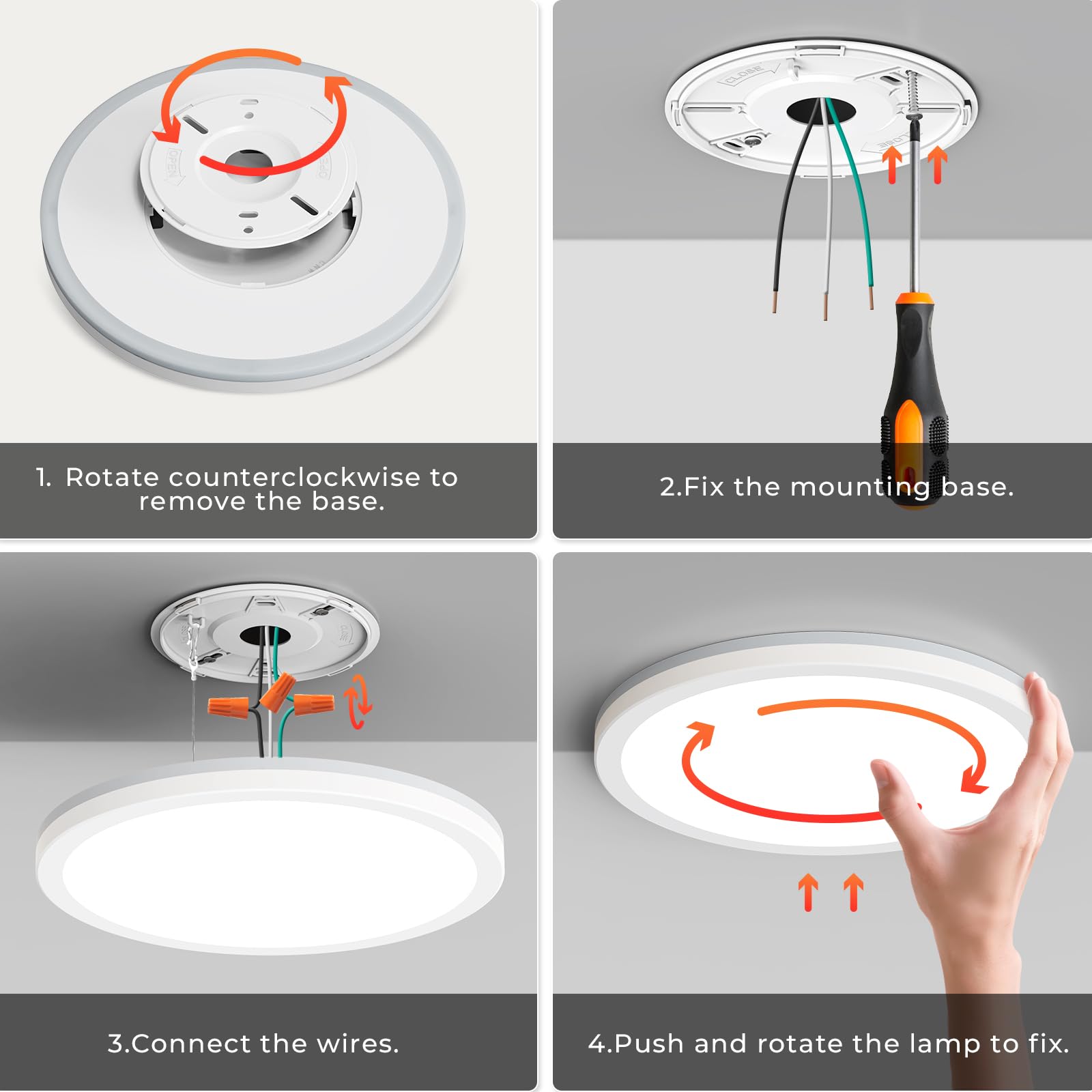 Matane versatile round white fixture suitable for bedroom, living room, and kitchen