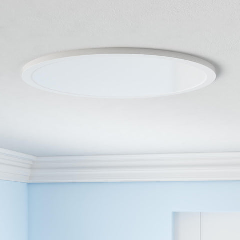 Close-up of Matane wired flush mount ceiling light on ceiling