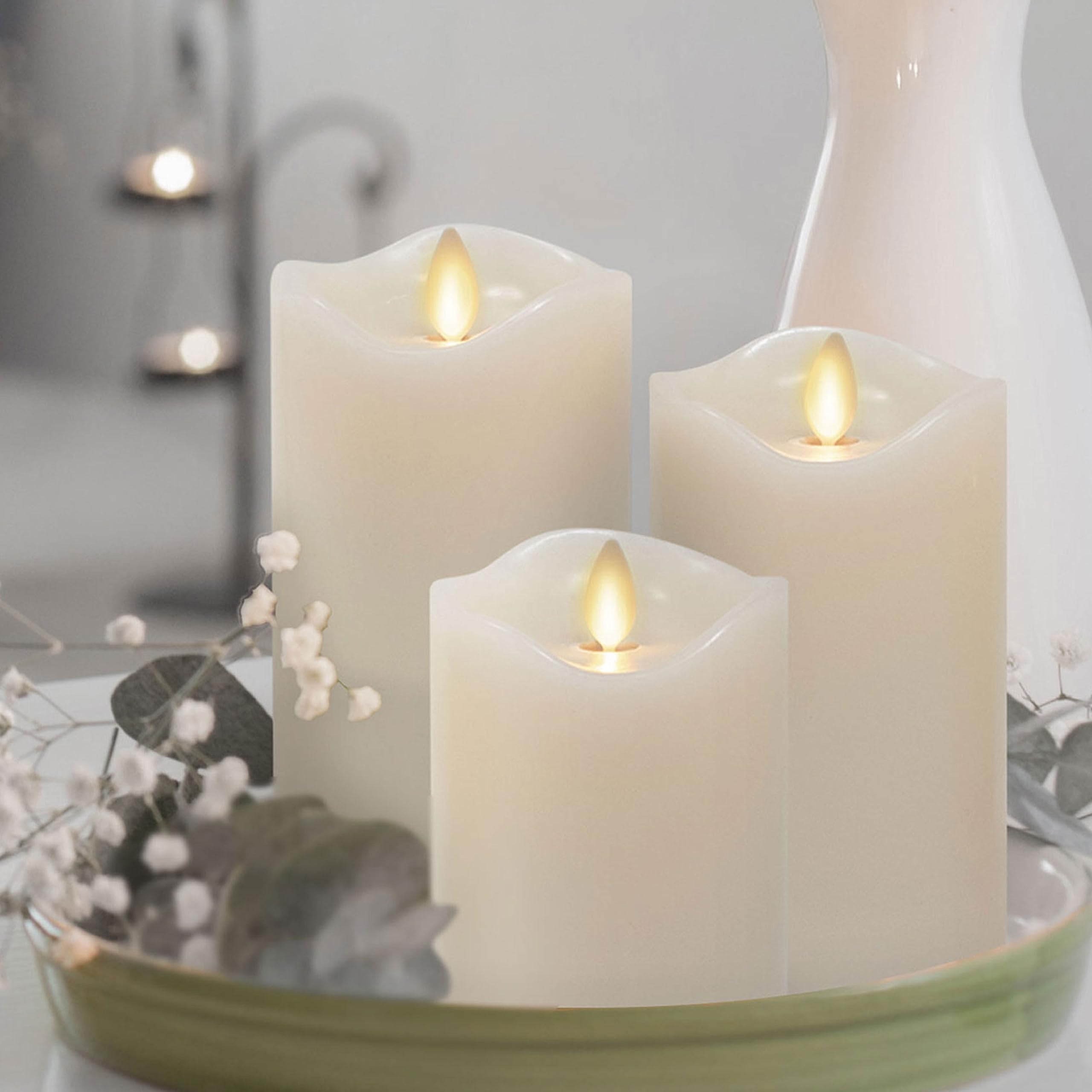Matchless Candle Co. by Luminara flameless pillar set for safe ambient decor.