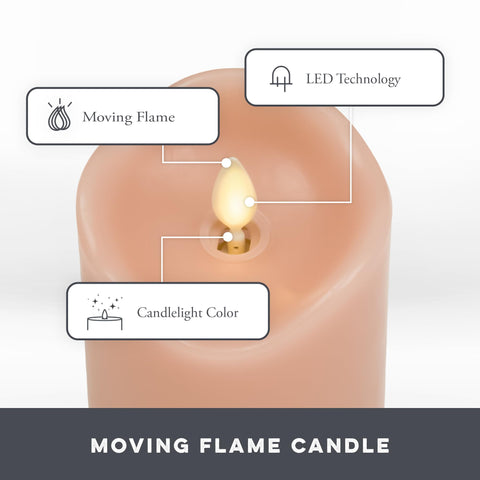 Matchless Candle Co. timer-enabled candle on bottom provides convenient, automatic on/off cycles