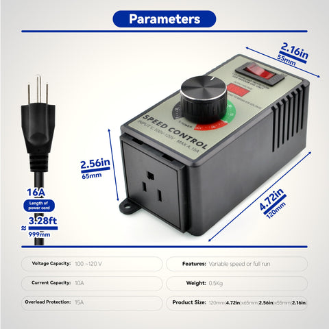 Matell motor speed controller LED display shows real-time voltage output