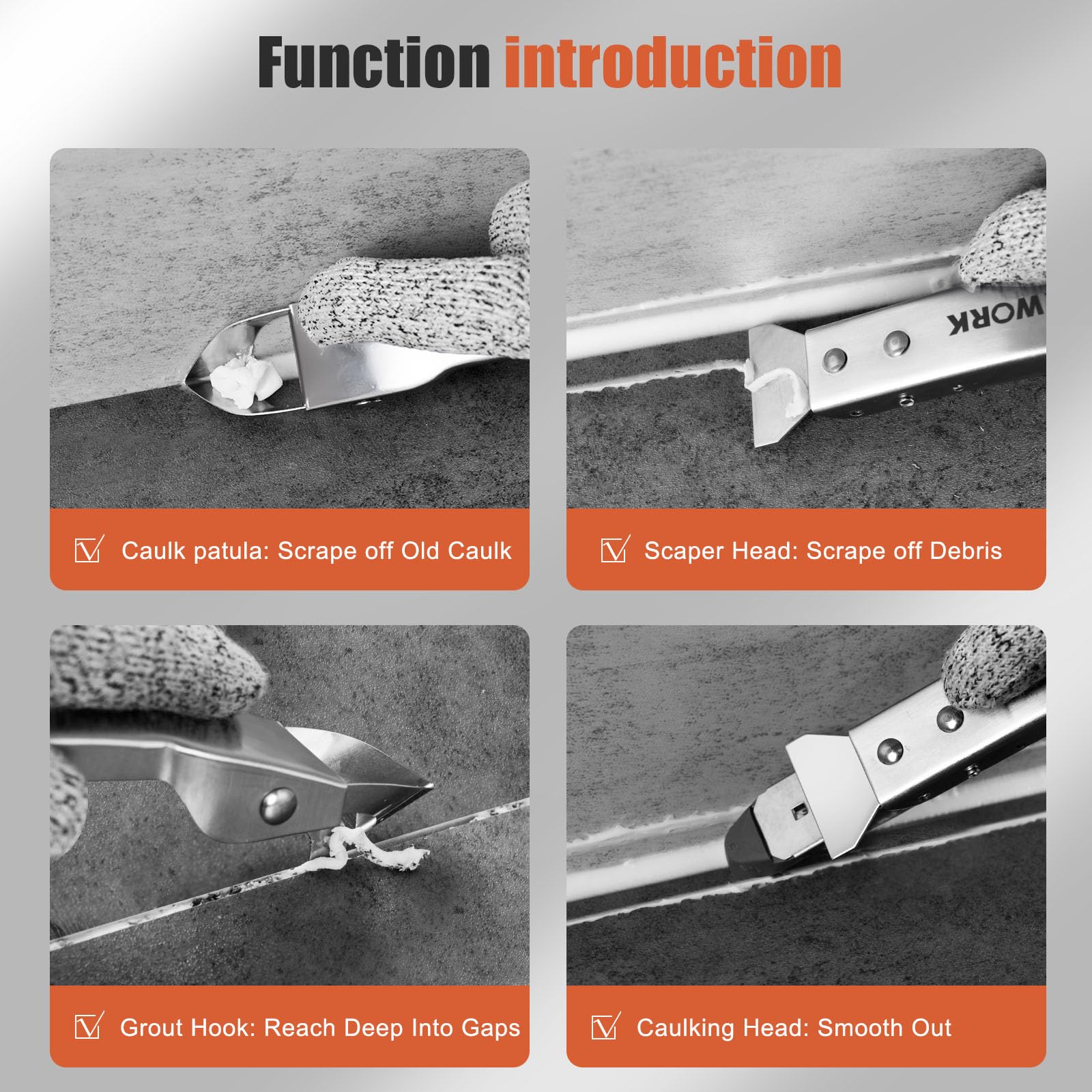 Matework 4-in-1 grout removal tool handles narrow gaps quickly