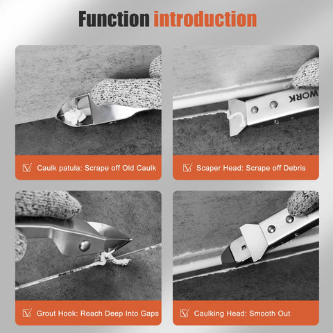 Matework 4-in-1 grout removal tool handles narrow gaps quickly