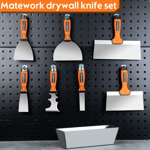 Matework 4-inch joint knife for feathered edges and tight corners.