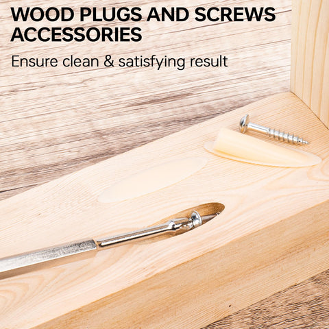 Matework complete kit includes bits, screws, plugs, and collars for ready use.