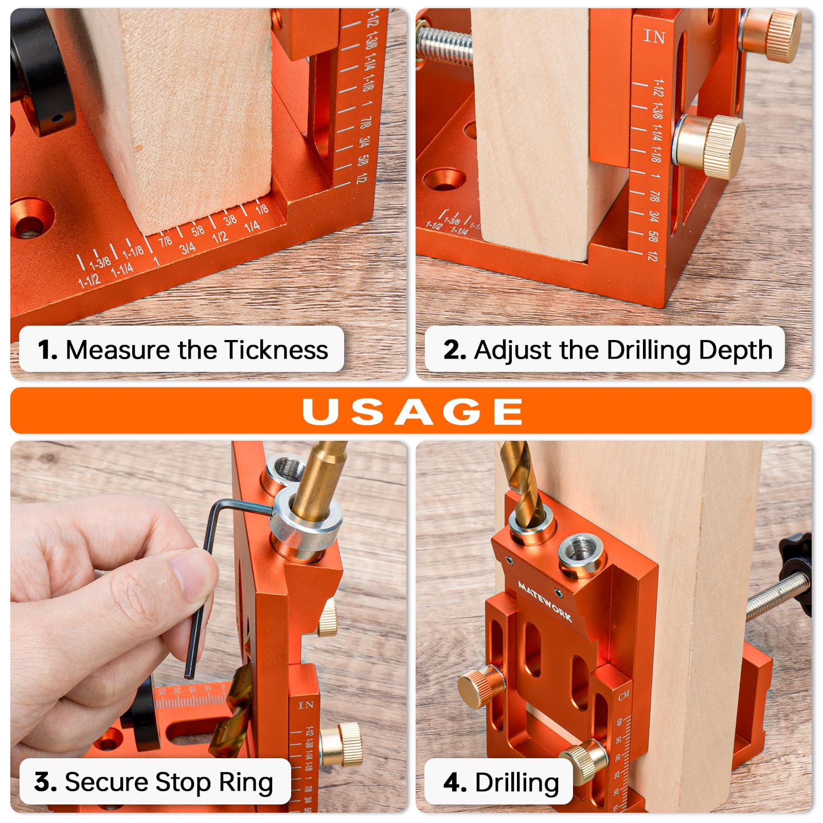 Matework pocket hole jig is easy to use for beginners with clear instructions.