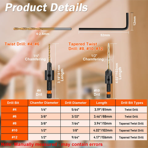 Matework pre-lubricated bits resist rust and reduce friction.