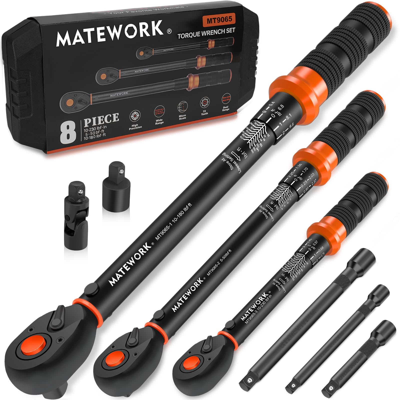Matework upgraded torque wrench set 1/4 drive for precise bicycle maintenance.