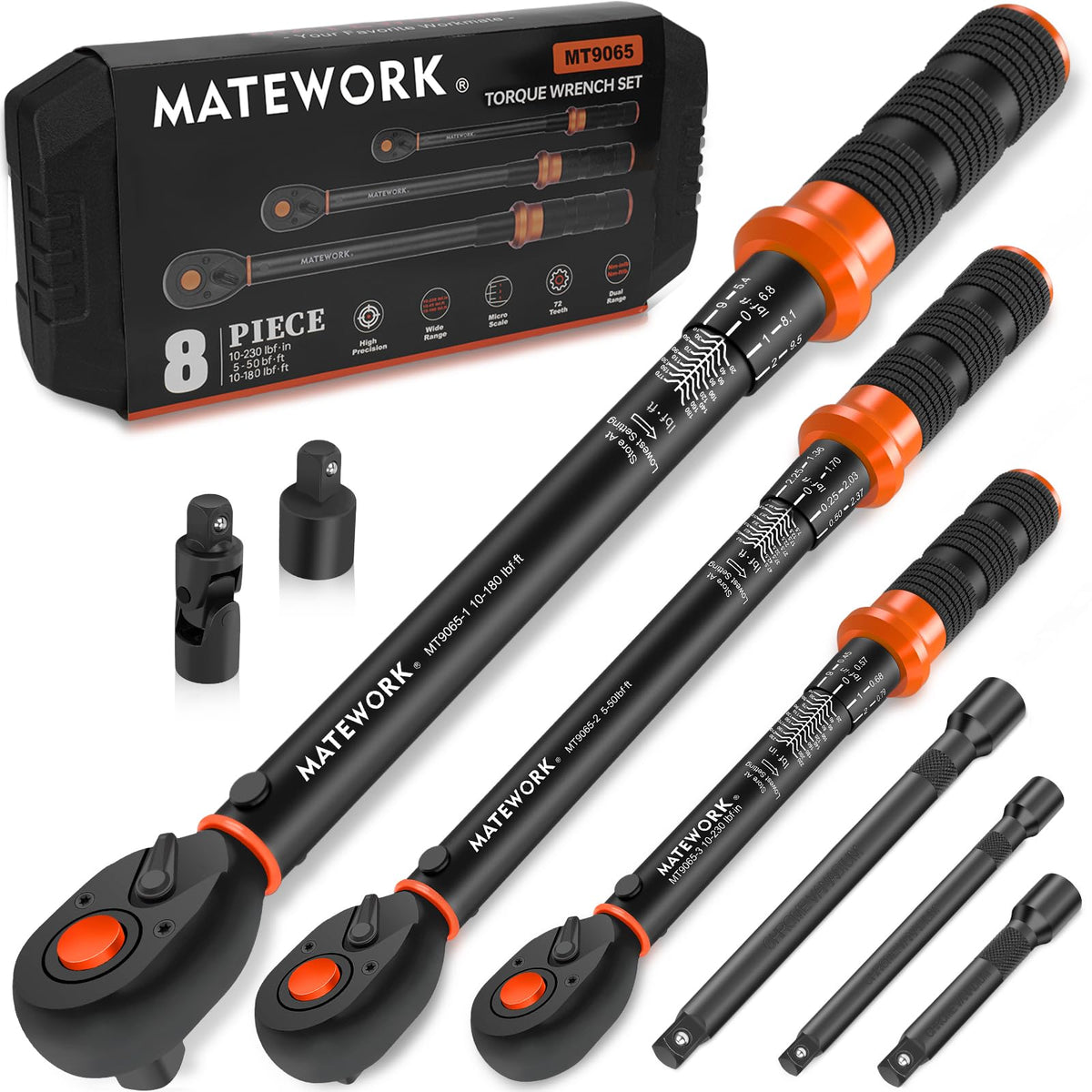 Matework upgraded torque wrench set 1/4 drive for precise bicycle maintenance.