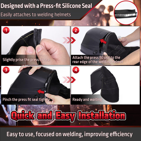 MATINA FR cotton welding hood cover close-up shows soft, skin-friendly material.