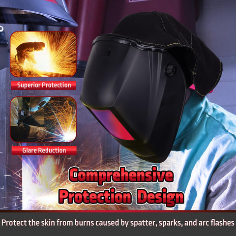 MATINA welding hood cover with press-fit seal demonstrates quick, tool-free attachment.