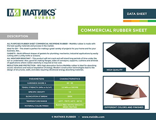 MATNIKS neoprene rubber sheet flooring mat under heavy equipment.