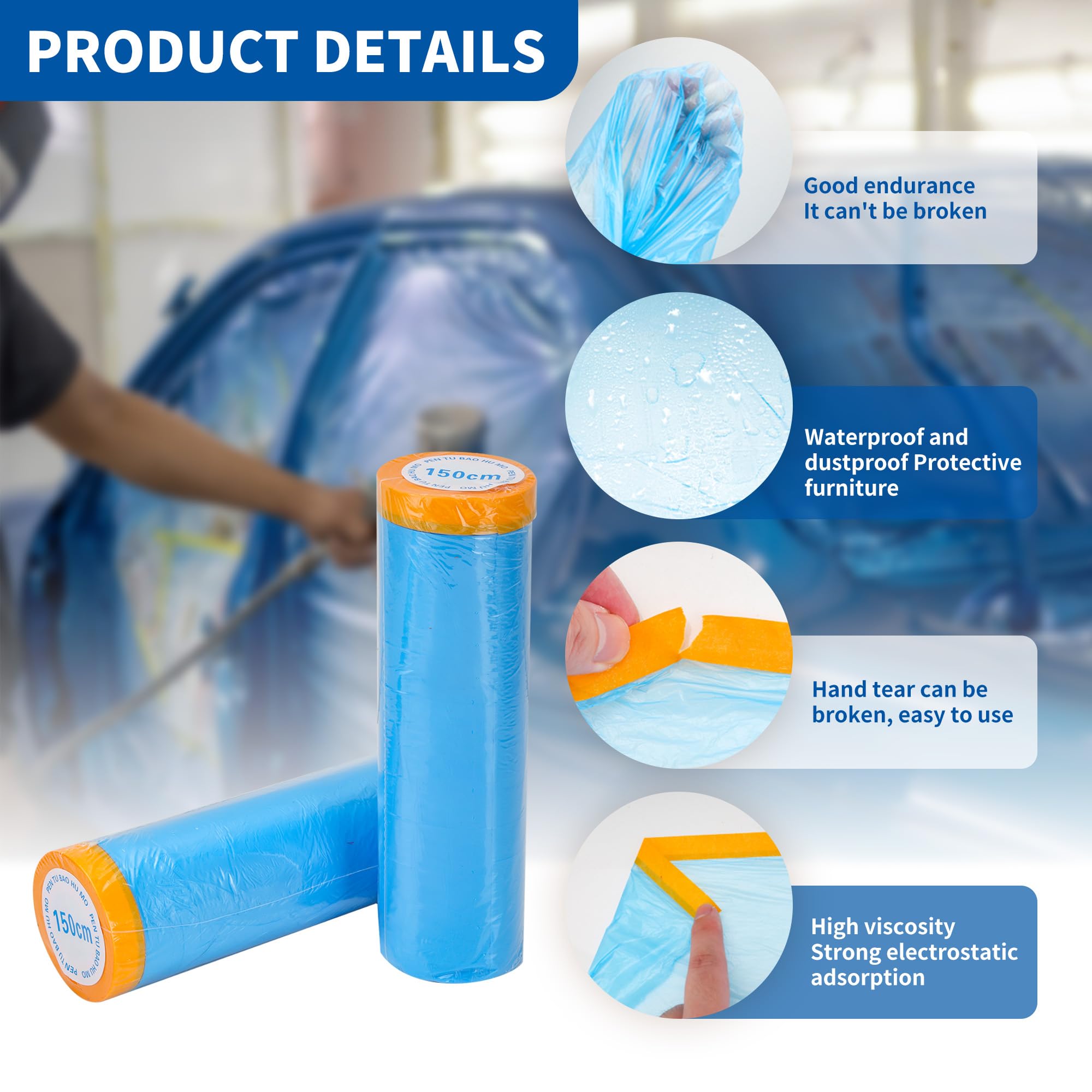 MATUFF tape-and-drape protects floors and furniture during decorating projects