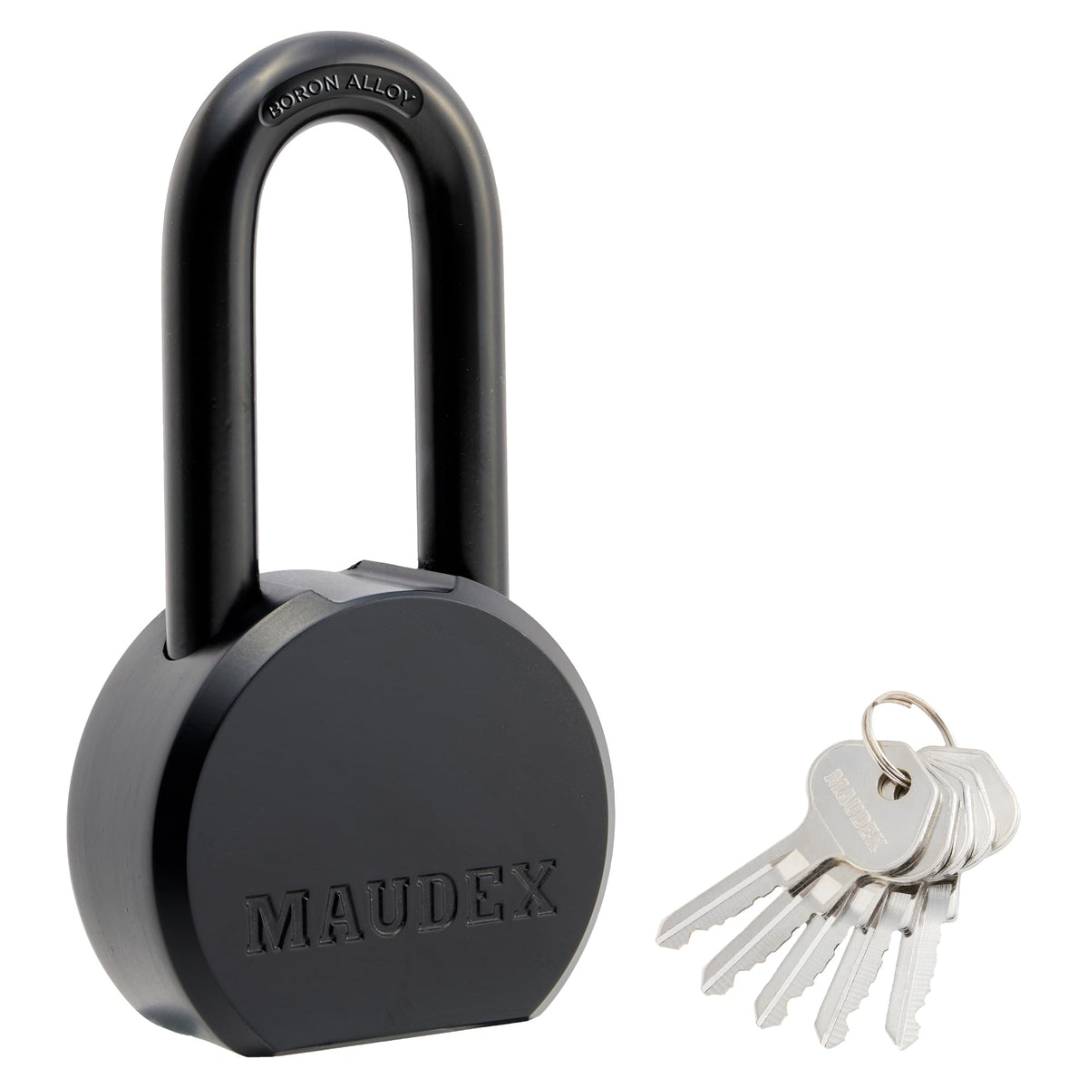 Maudex PME65 padlock with steel body delivers strong outdoor security for gates and storage.
