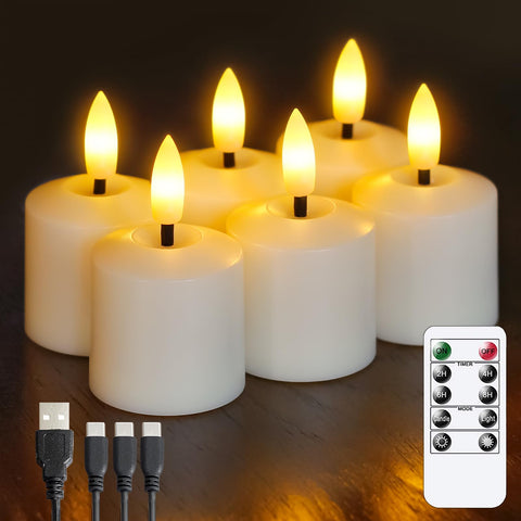 Mavandes rechargeable tealight showing charging status for extended use