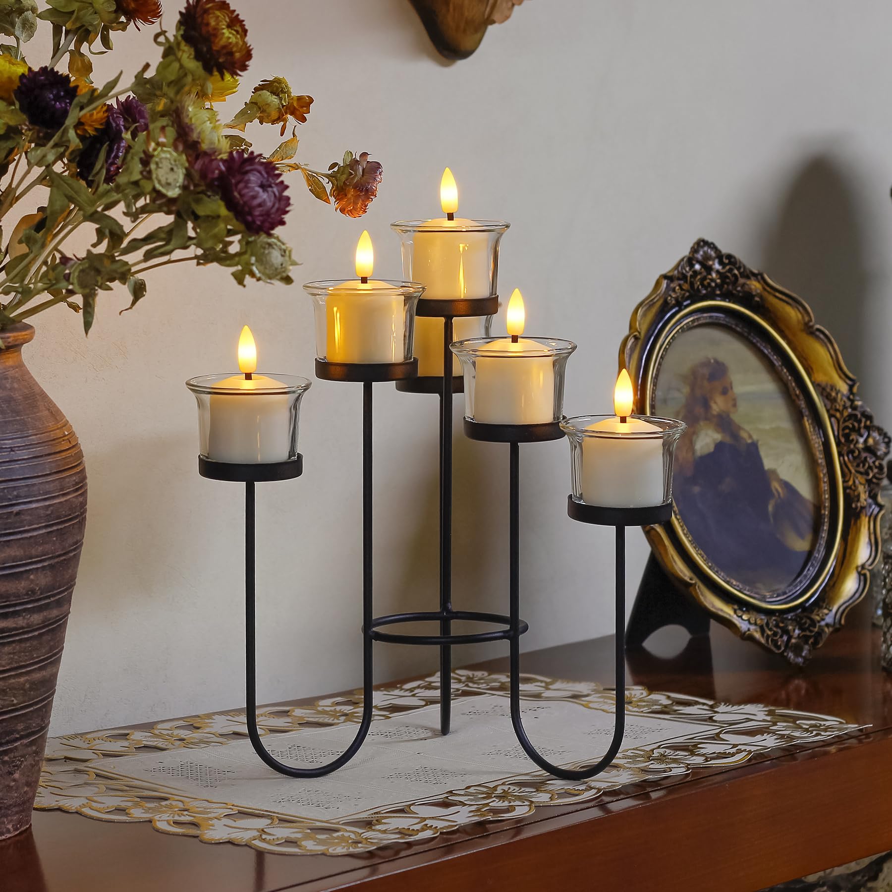 Mavandes set of six rechargeable tealights ready for decor