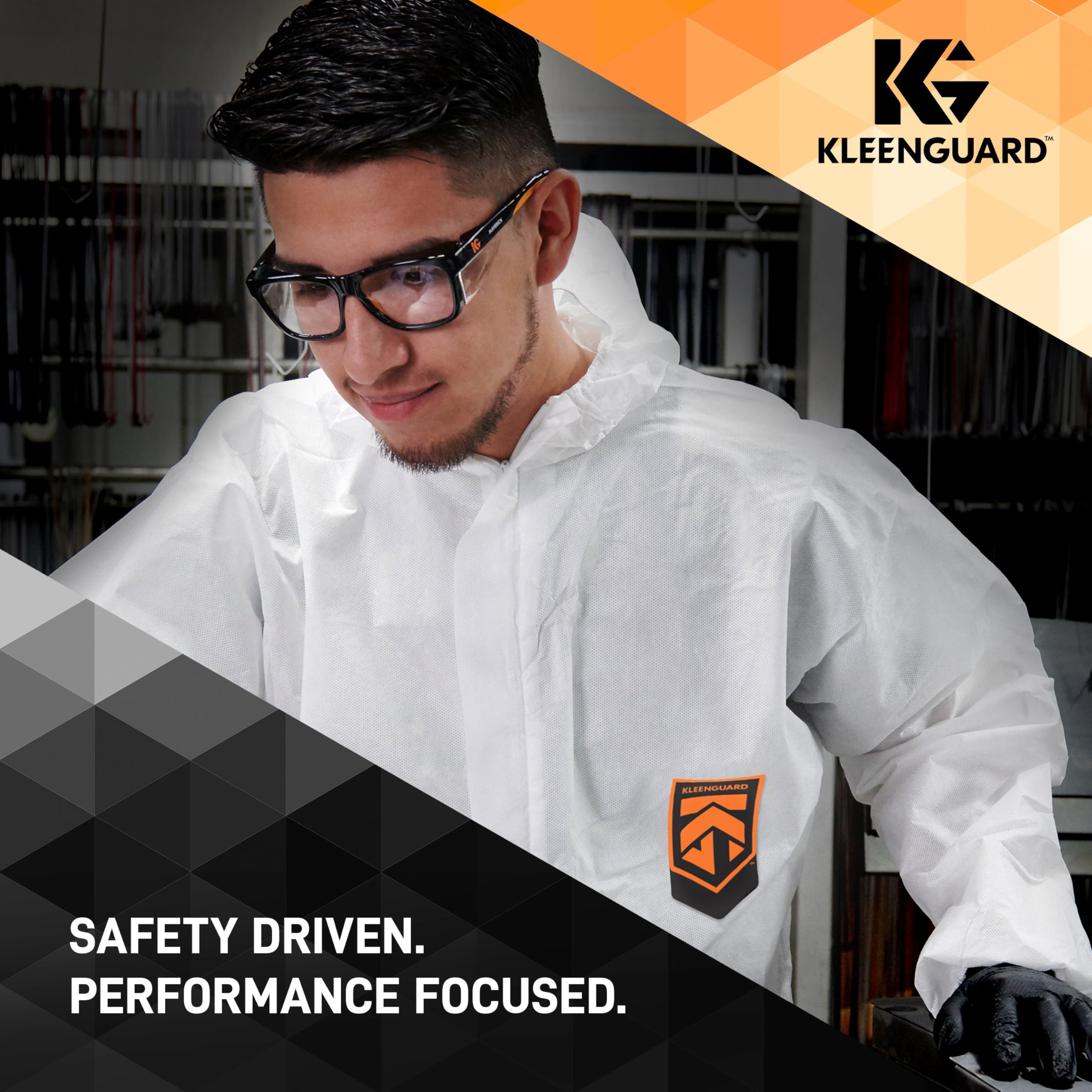 Maverick safety eyewear with clear lenses supports unobstructed work.