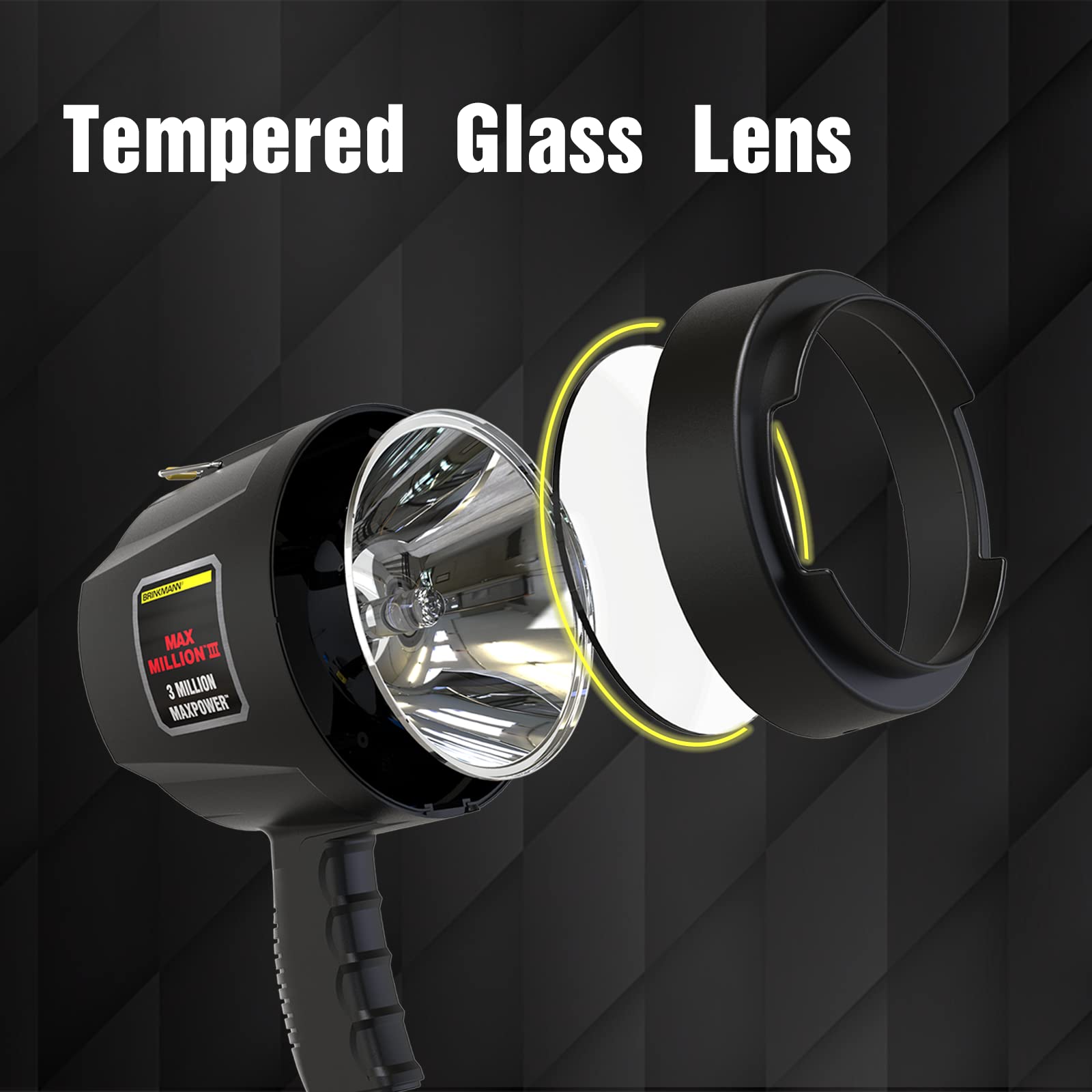 Max Million III halogen bulb close-up highlighting bright output