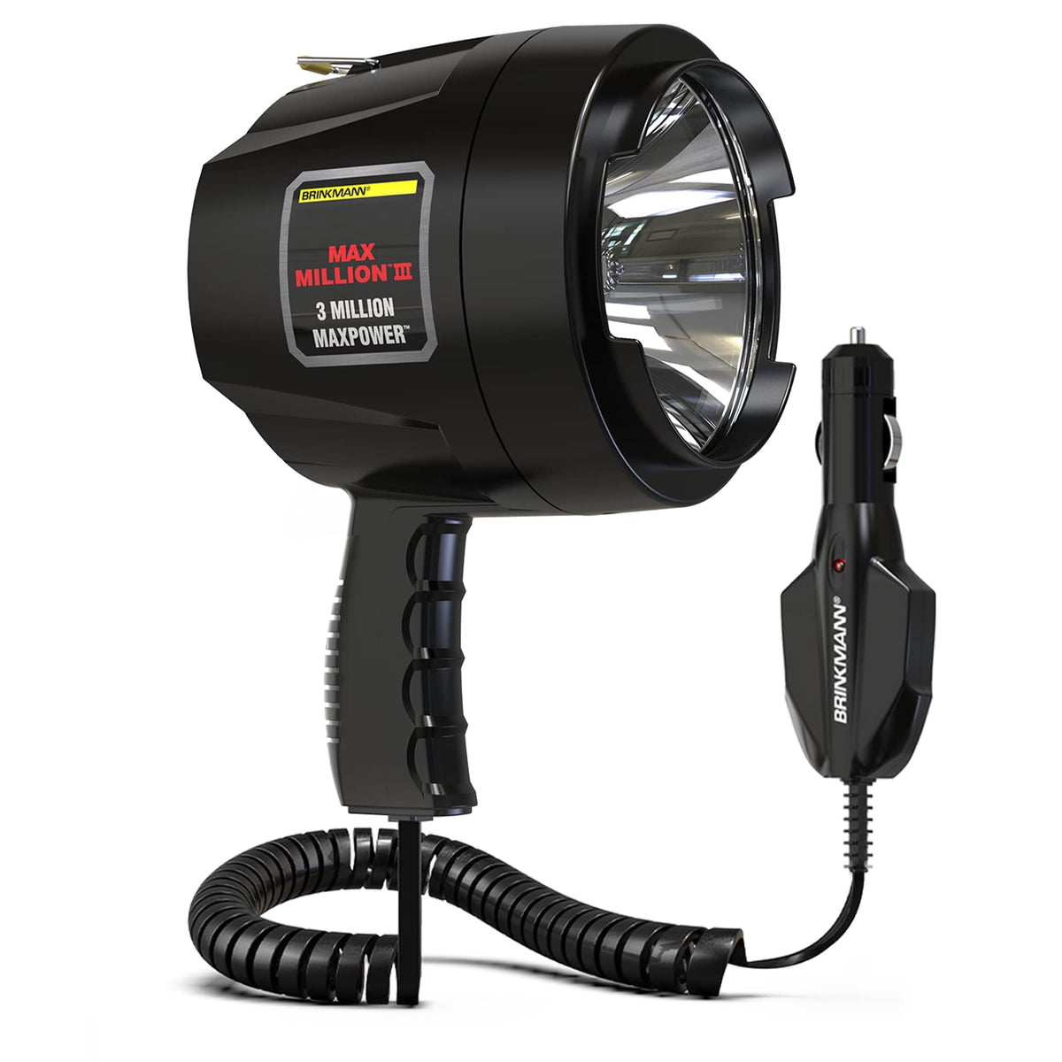 Max Million III spotlight outdoors showing beam for campsite visibility