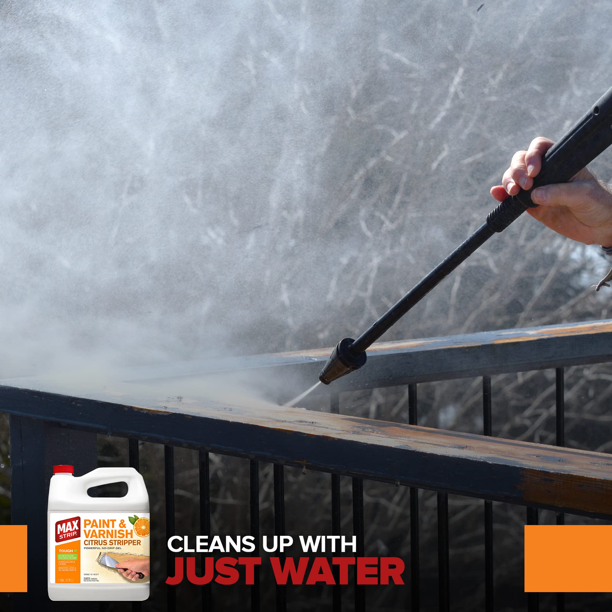 Max Strip Citrus Stripper after removal clean surface highlights easy cleanup