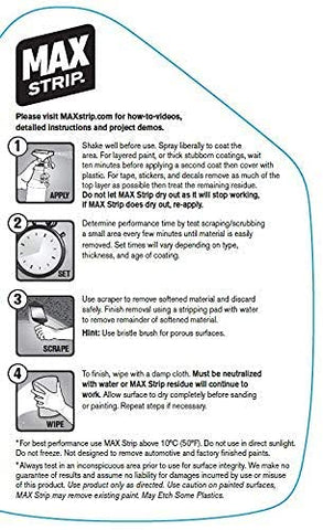 Max Strip dried paint remover for wood and fiberglass reveals a cleaner prep-ready surface