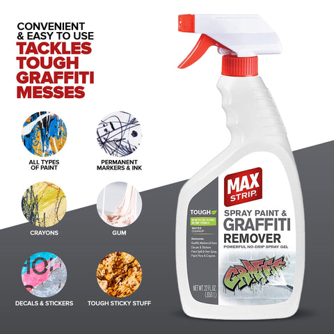 Max Strip graffiti removal on brick walls shows clean, even results
